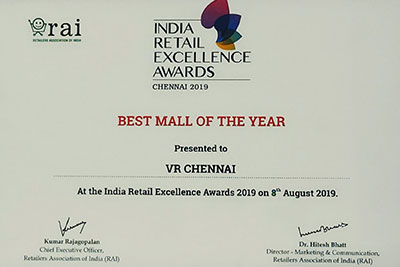 VR Chennai bags 'Best Mall of The Year' at IREA 2019